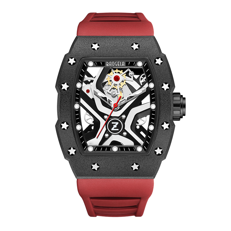 Baogela Top Brand Watchs for Men Fashion Sport Fashion Spoloproof Mécanique Wind 50bar Casual Inneless Watch Japan Reloj Hombre 4143