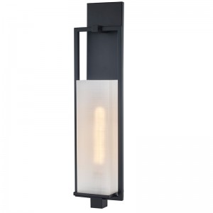 Hospitality Hotel Wall Sconce avec finitionnoire mate et motif en lin rectangulaire Shade acrylique à l\'hôtel Corridor typique