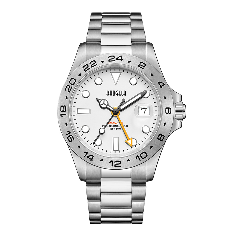 Baogela Men Luxury montre 304 Mouvement suisse en acier inoxydable Dial 50bar Ashion Business Relogio Masculino Wristwatch 22806