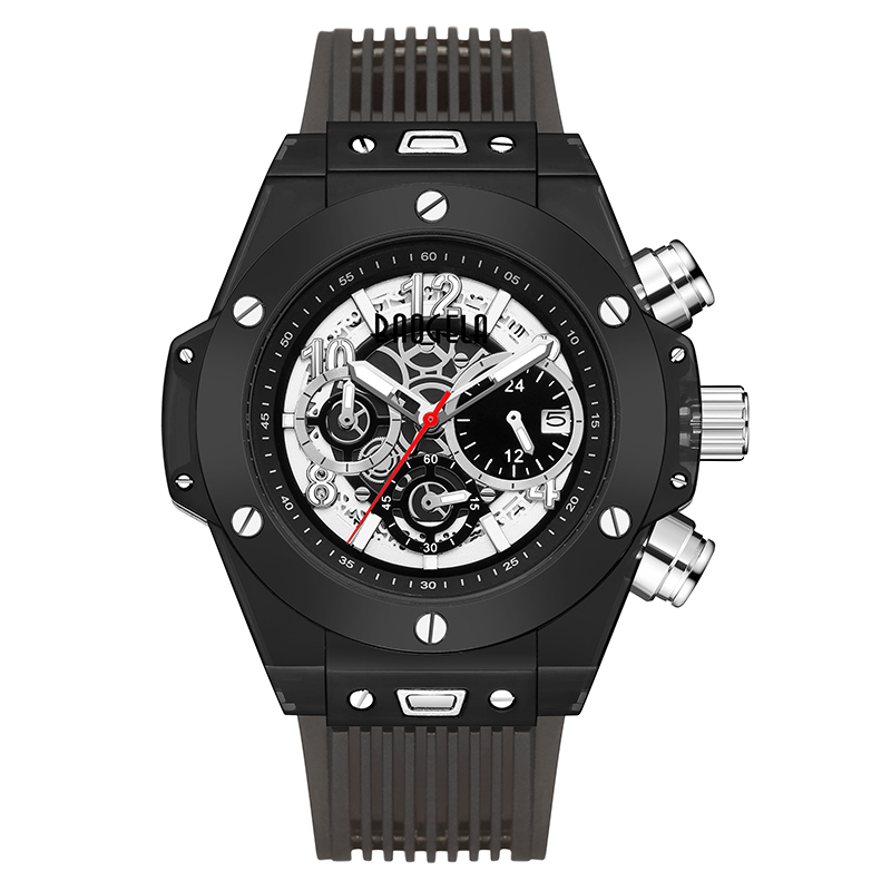 Baogela Marque Full Transparent montre des hommes de luxe Regarder Fashion Sports Military Reloj Men de création Femmes Chronograph Quartz Watch 20013