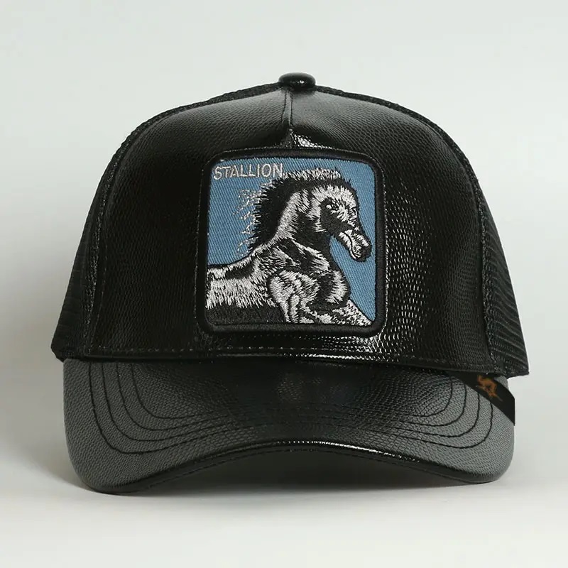 Caps sportifs Gorras de Beisbol Men Coton Concevoir votre propre broderie Custom Horse Logo Trucker Caps Hat