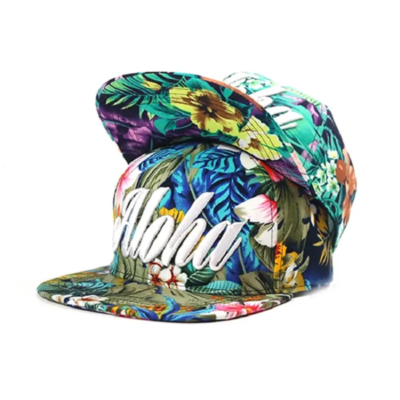 Sublimation personnalisée de haute qualité chapeau snapback floral pour les hommes femmes