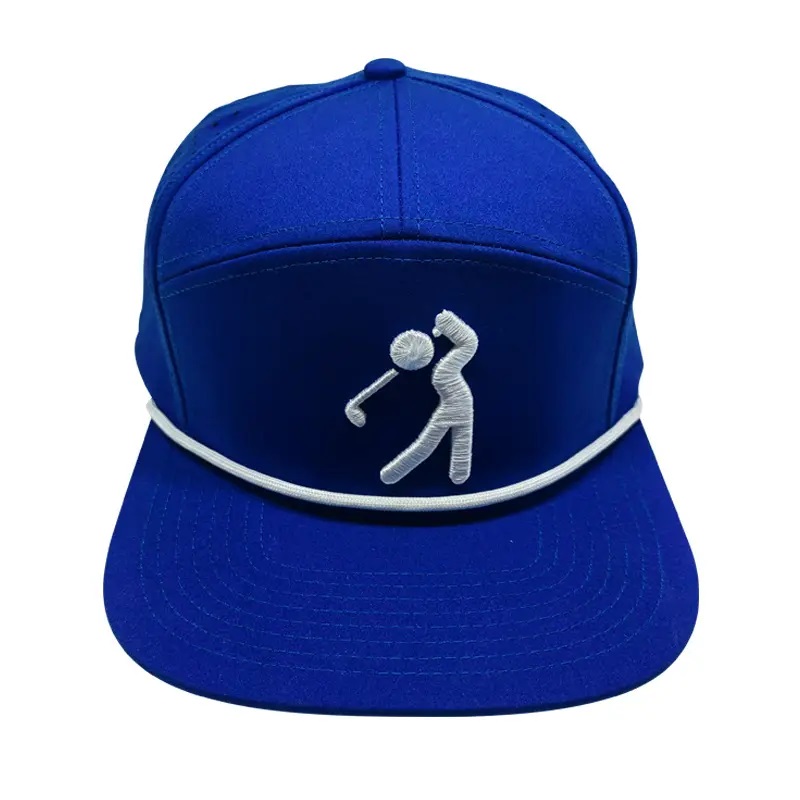 Chapeau perforé de haute qualité de haute qualité de haute qualité, Capuche de baseball de logo de broderie 3D pour hommes avec corde