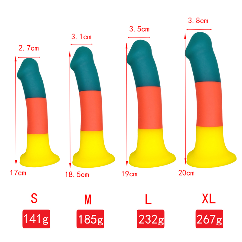 JC897 en gros de simulation populaire Cock pénis didol sexe toy suceur femmes énormes godes de couleur de Noël réalistes pour femmes hommes