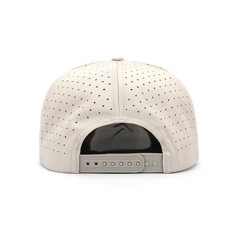 Caps Snapback Patch Patch Flat Pannet de haute qualité personnalisés en gros, chapeau pour hommes perforés à trou de coupe au laser.