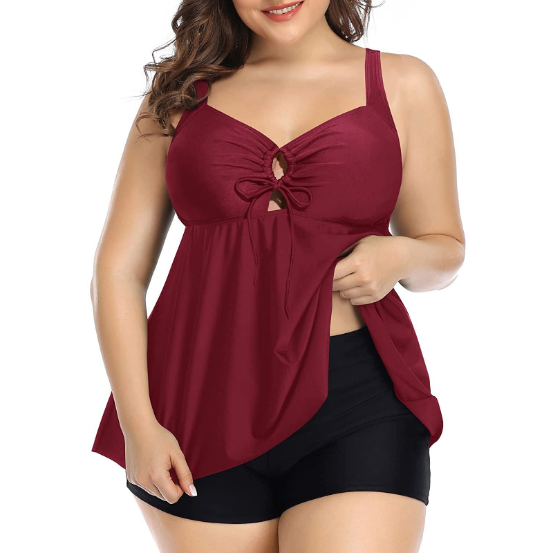 3 couleurs sexy plus taille deux pièces de maillot de bain