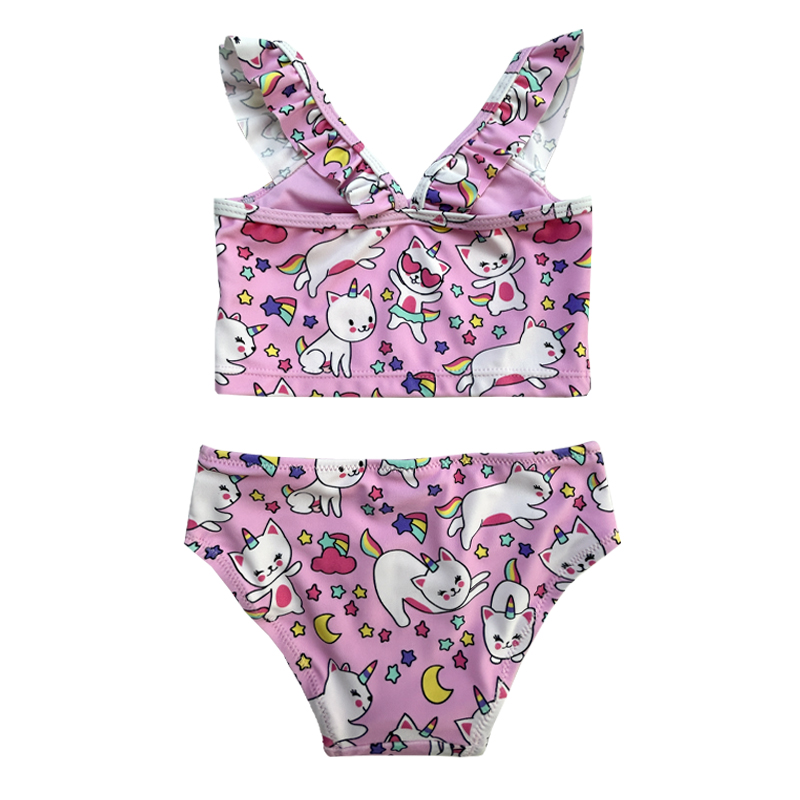 Dessin animé imprimé de beaux enfants de maillot de bain