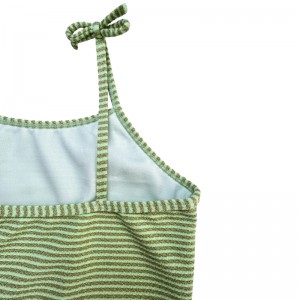 Golden Silk Bowknot Enfants en une seule pièce de maillots de bain