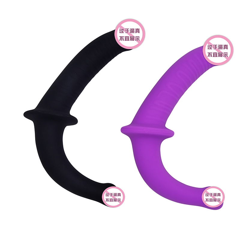 819 lesbien Double tête violette/black pour adultes jouets de sexe double gode Pénétration tête double côté fin a terminé gode pour couples femmes gay