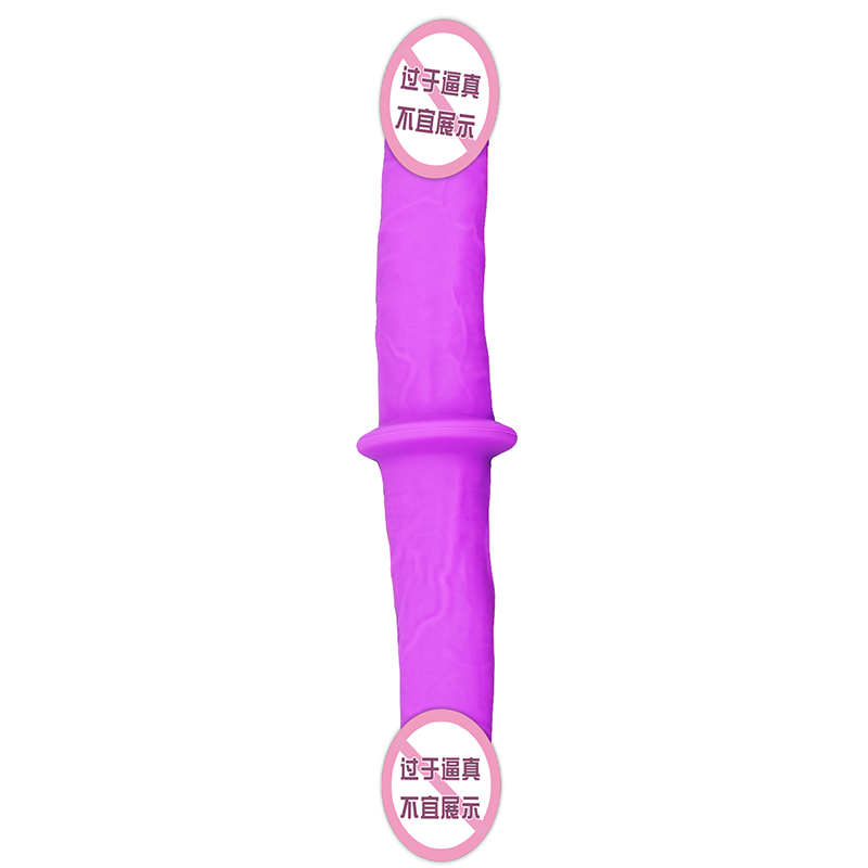 823/824 lesbien Double tête Purple Adult Toys Double Dildo Pénétration Head Double côté terminée Dildo pour les couples Femmes Gay