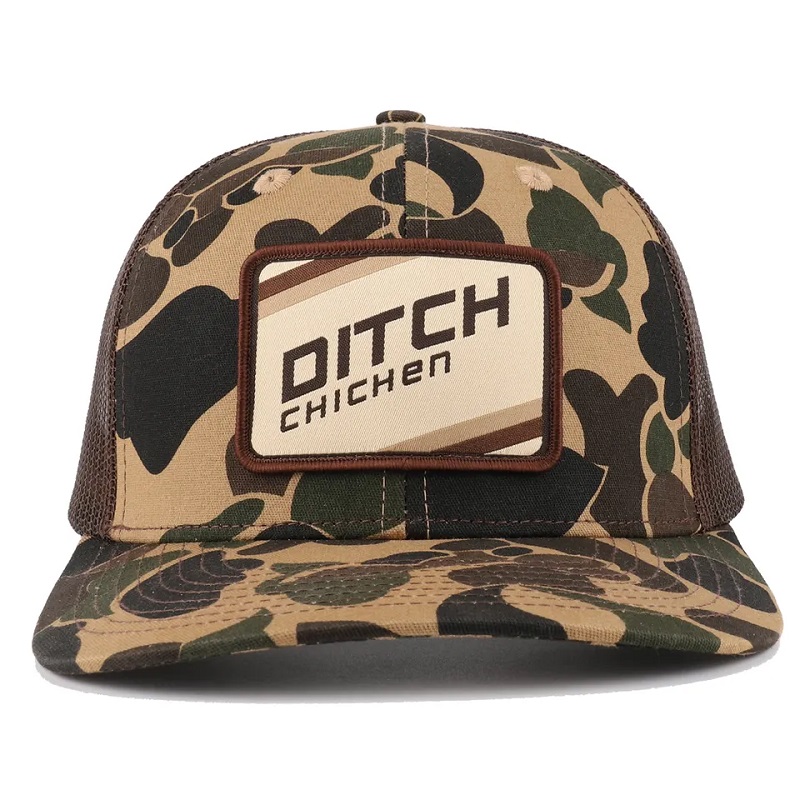 Duck Brown Brown Camo Snapback Mesh Patch Logo 6 Panneau Richardson 112 Casqueur du camionneur