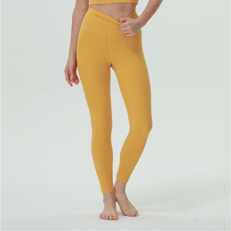 Pantalon de yoga à taille haute de poche