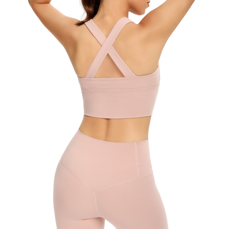 Ensemble de yoga croisé sans couture
