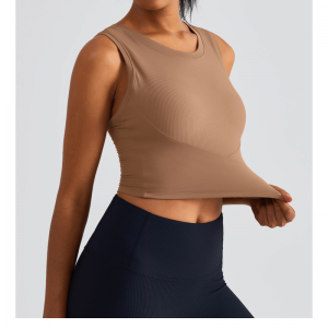 Gilet de yoga à tasse fixe en une seule pièce