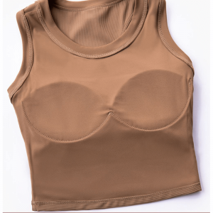 Gilet de yoga à tasse fixe en une seule pièce