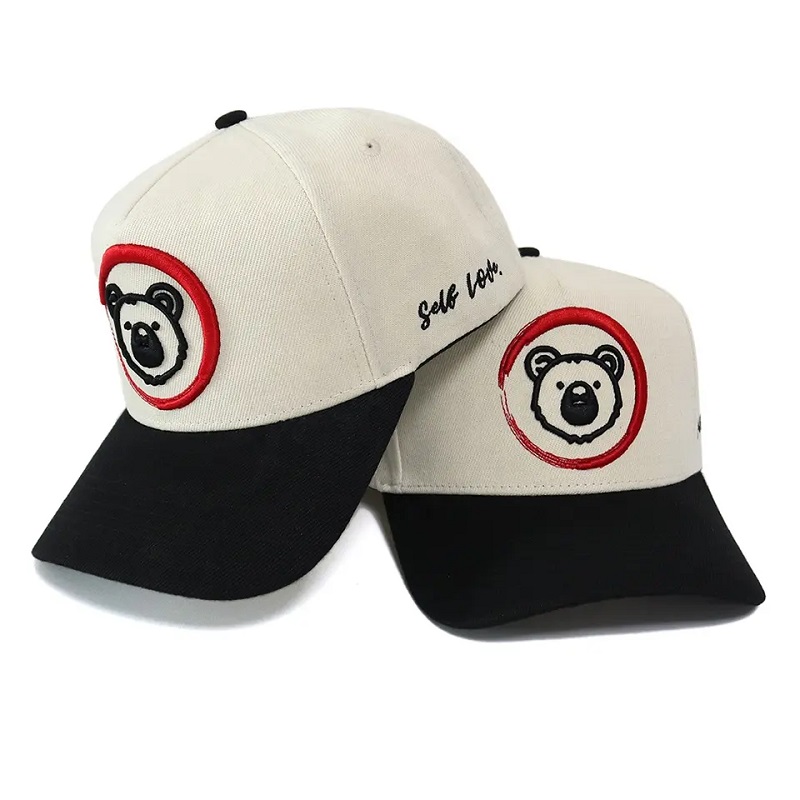 Nouvelle conception personnalisée chaude 5 Panneaux Capes de baseball en coton avec des chapeaux de sport de logo à broderie 3D pour l'homme et les femmes