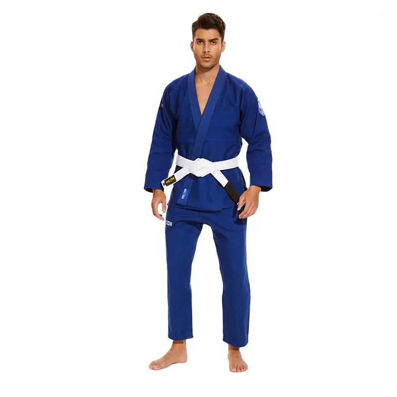 2023 Fabricant Promotions Tissu respirant durable de haute qualité BJJ Kimono, Pakistan BJJ Gi en bleu vif