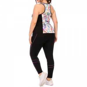 Ensemble de yoga de poche floral de patch