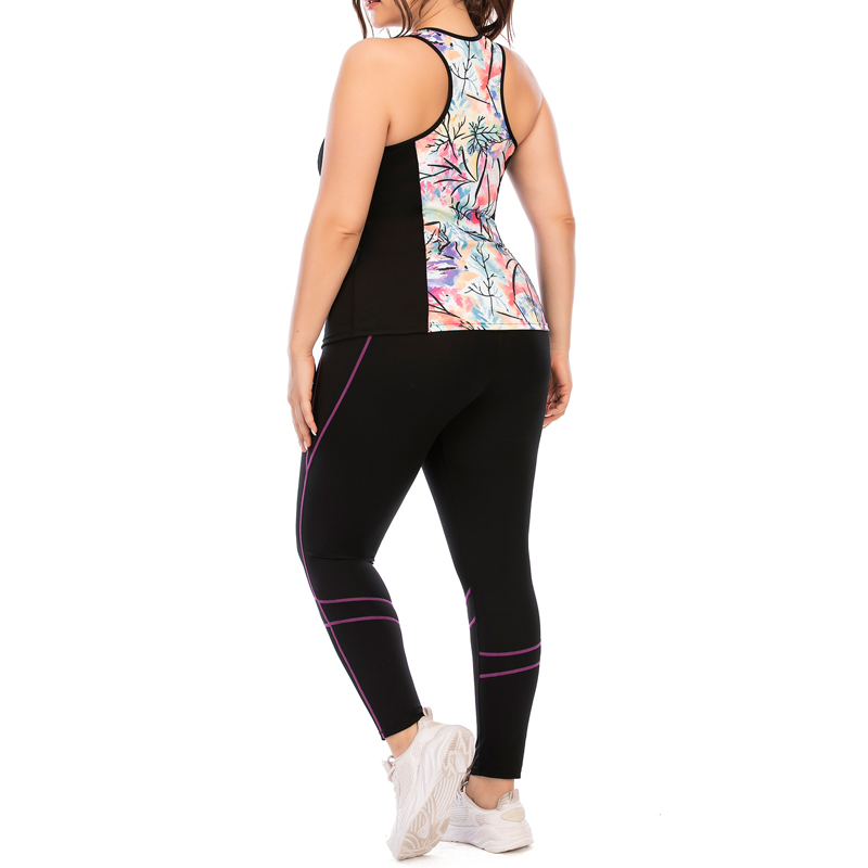 Ensemble de yoga de poche floral de patch