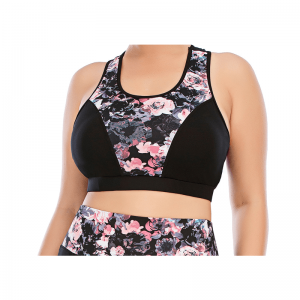 Ensemble de yoga à forme en U floral