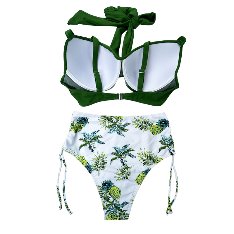 Swiss de maillot de bain à cordon à imprimé floral de taille plus
