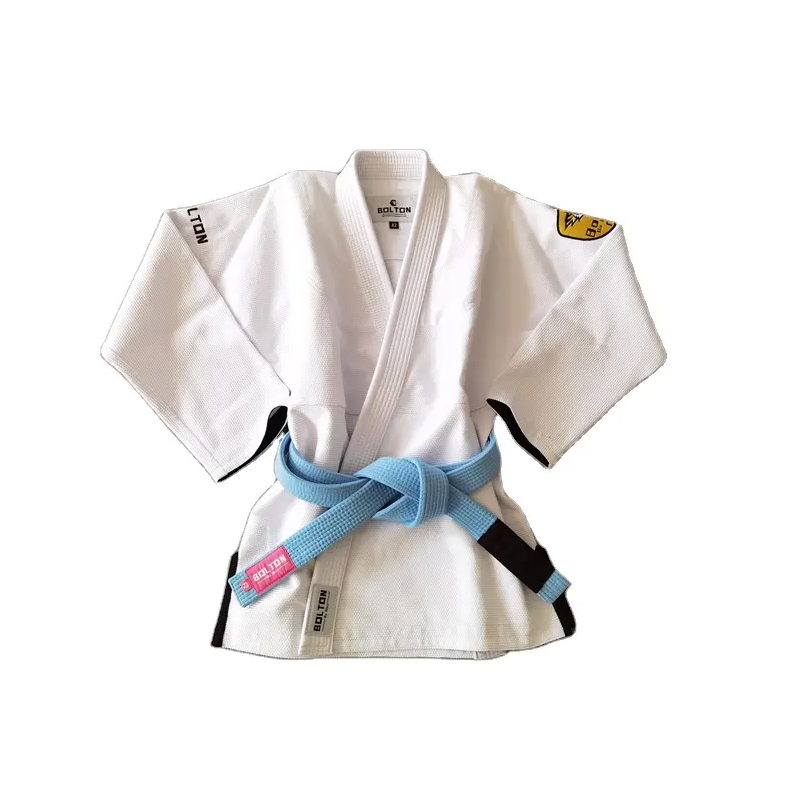 Courroie en gros BJJ GIS personnalisée 100% arts martiaux coton ceinture bjj blanc gris