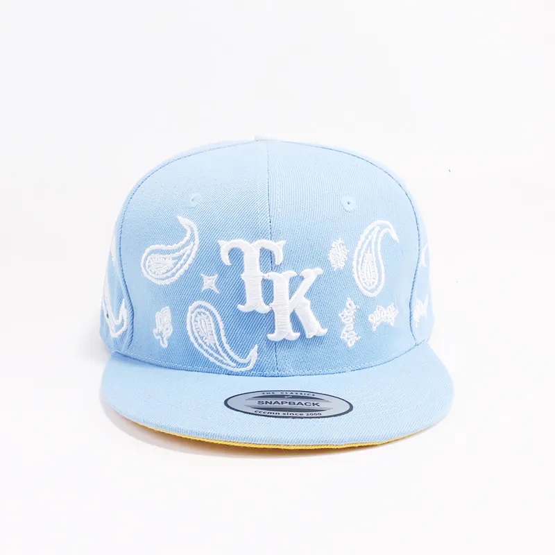 Chapeaux Snapback sur mesure en gros Noir 100% Hip Hop Cap Hap Hat Snapback Hat de bill Flat Bill Hats