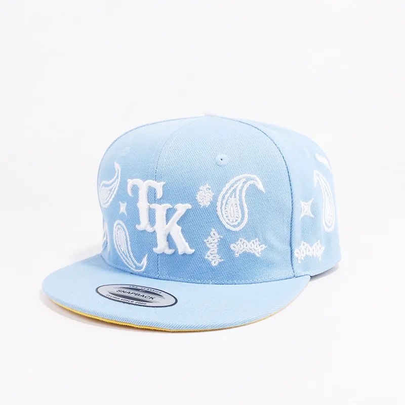 Chapeaux Snapback sur mesure en gros Noir 100% Hip Hop Cap Hap Hat Snapback Hat de bill Flat Bill Hats