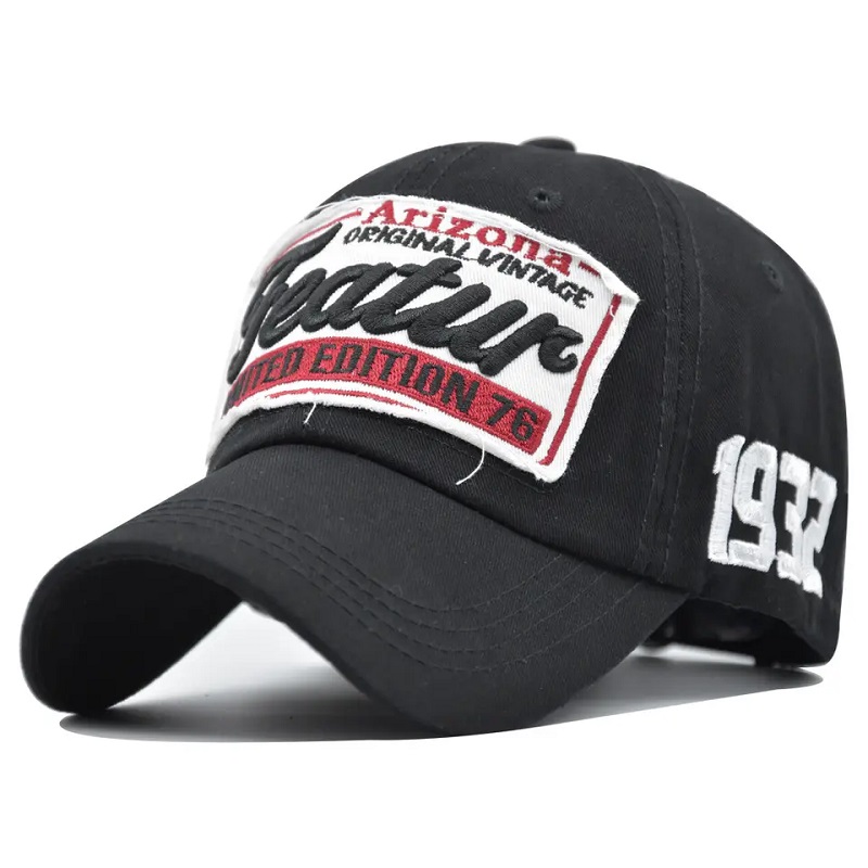 Coton réglable unisexe Panneau personnalisé 6 chapeaux de casquette de baseball ajusté avec logo de broderie personnalisé