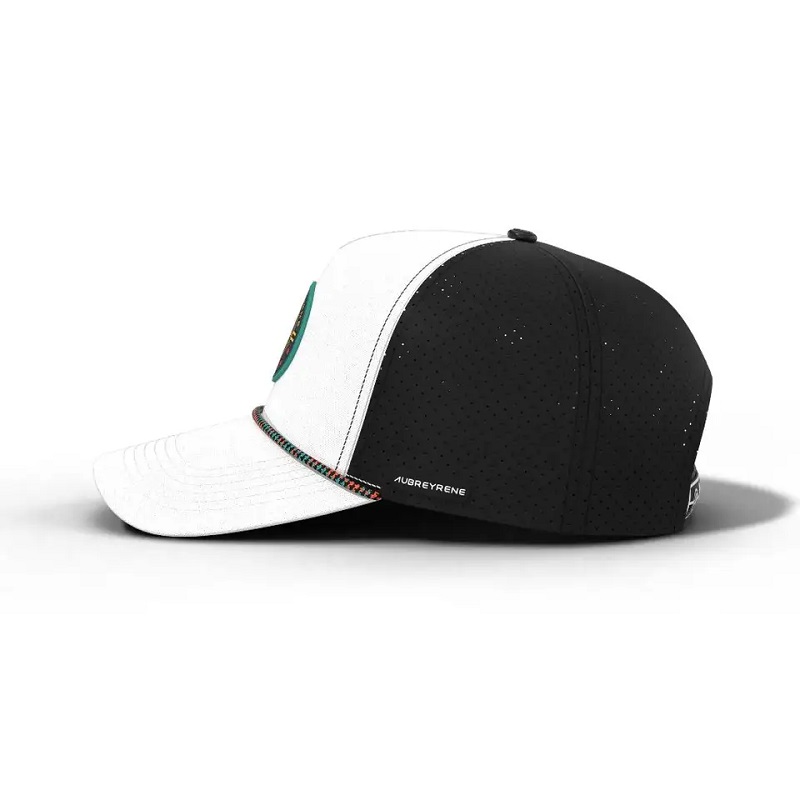 Nouveau design camionneur de mode Chapeur de camionneur personnalisé Patch respirant 5 panneau de baseball courbé courbé avec corde