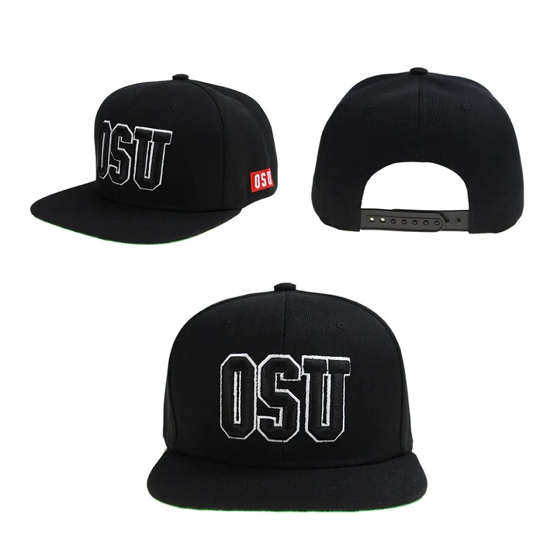 Hip Hop Hop Flat Brim Color Couleur Men Snapback Cap et chapeau Custom 3D broderie de votre propre conception chapeau de logo de conception