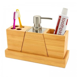 Accessoire de salle de bain en bambou