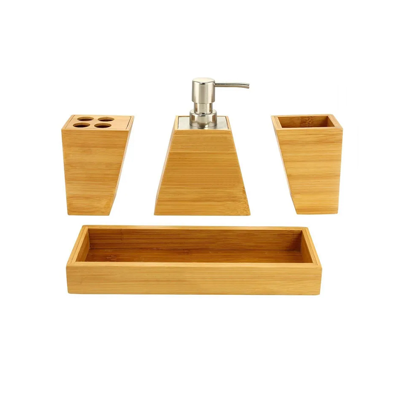 Accessoire de salle de bain en bambou