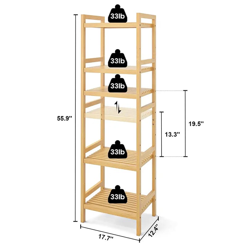 BSCI Personnier 6niveaux Ajustement de bibliothèque Ajustement Bibliothèque Bibliothèque Shelf Rack Organisateur Unité d'organisat