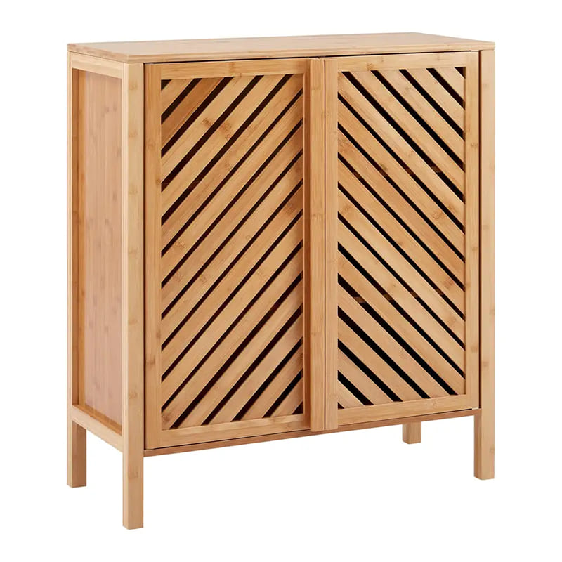 Armoire de rangement multifonctionnelle en bambou