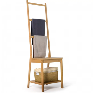 Support de serviette d\'échelle en bambou