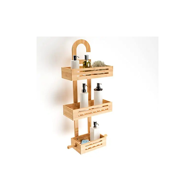 Rack de douche suspendue total en bambou
