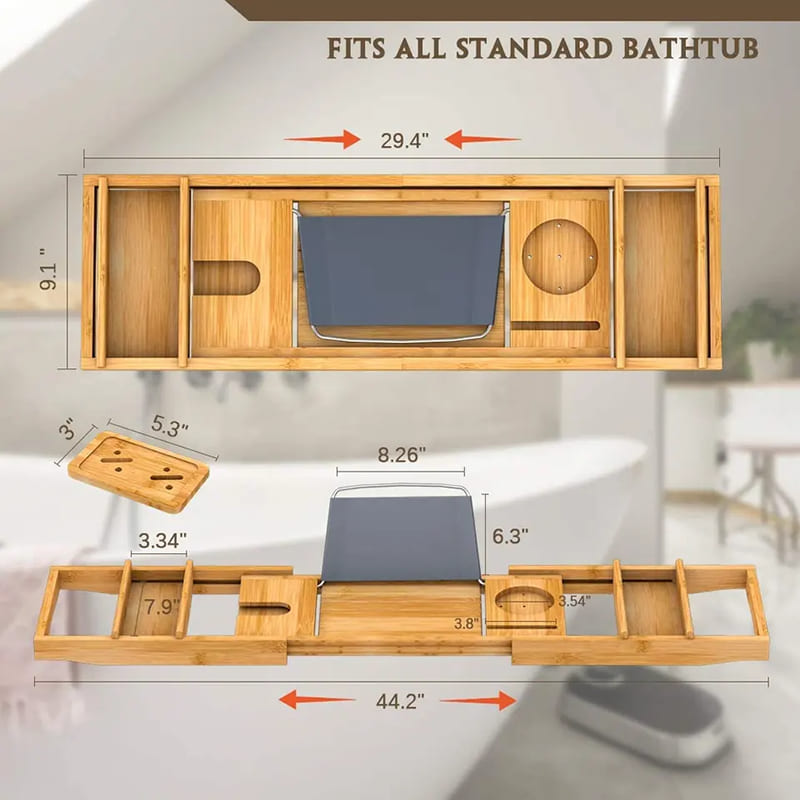 Plateau de bain en bambou