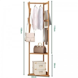 Support multifonctionnel Bamboo Cabille de maïs Hall de maïs Vêtements verticaux Hangle de bambou