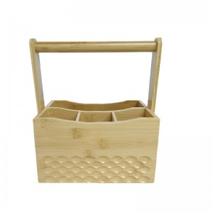 Supports de stockage à compartiment polyvalent en bambou