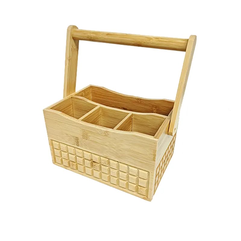 Supports de stockage à compartiment polyvalent en bambou