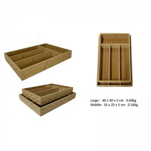 Organisateur de couverts en bambou