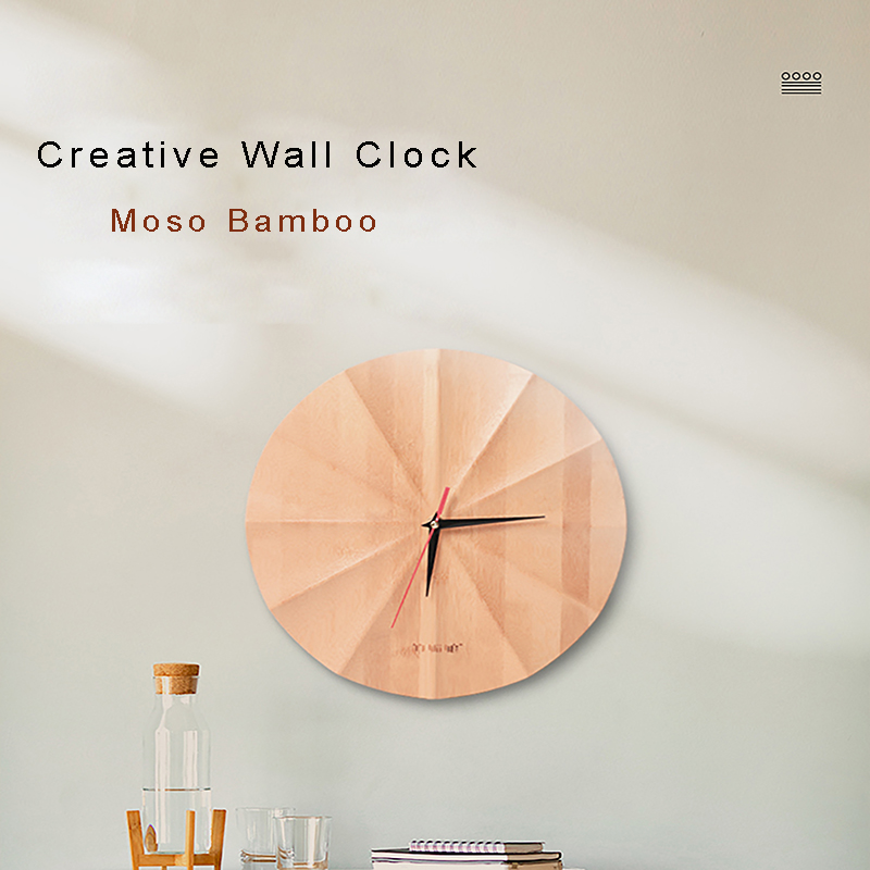 Horloge murale créative en bambou