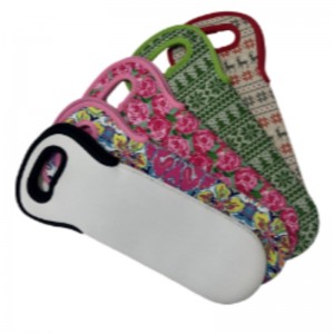 Produits promotionnels OEM Sac fourre-tout à vin ennéoprène blanc personnalisé pour l\'impression de sublimation
