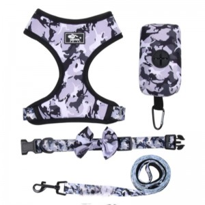 Puppy Puppy Puppy Lash Collier Adjustable Pet Pet Poop Bandana Reversible et Ensemble de harnais de chiensnéoprène ennéoprène