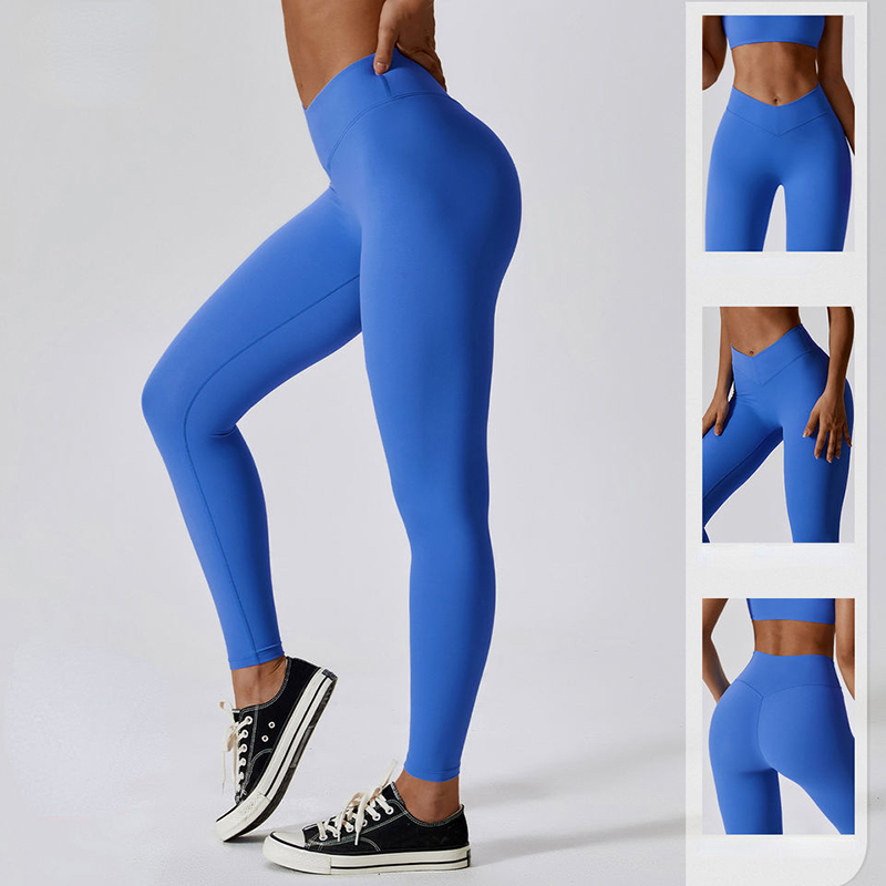 SC1094 Stretch à quatre voies Brestable V Cut Waist Nylon Spandex Leggings Butt Lift Yoga Pantals Leggings for Women