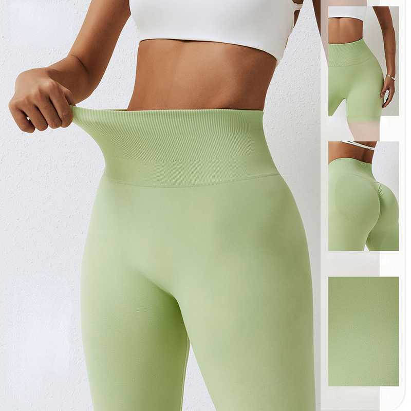 SC10109 Lega de yoga de gymnase sans couture Femmes avec des collons de logo personnalisés Scrunch Butt Femmes Pantalons de yoga Leggings