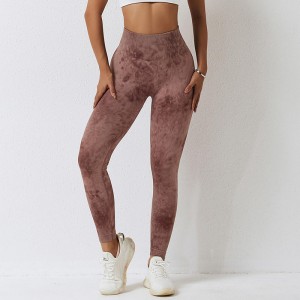 SC10125 Prix en gros Tie Dye Scrunch Butt Leggings and Yoga Pantal