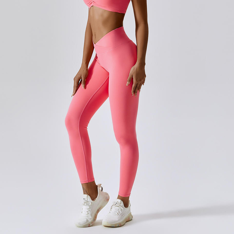 SC101012 Leggings d'élastane ennylon sans couture pour les femmes Push up Breathable V Shape Legging Pantalon Yoga