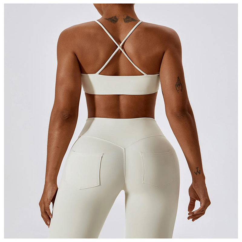 SC10165nylon vert respirant adultes sport soutien-gorge active sexy back logo coutume gym de gym